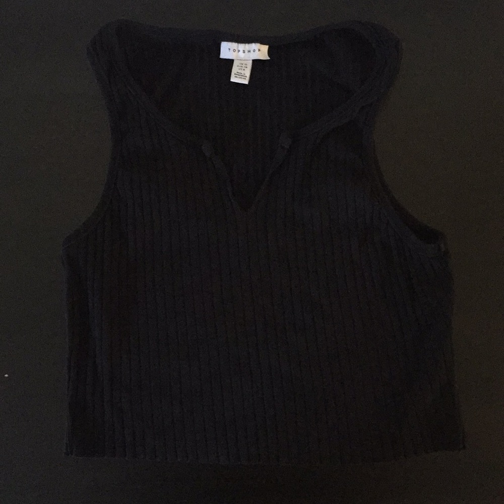 TopShop Crop Top Black